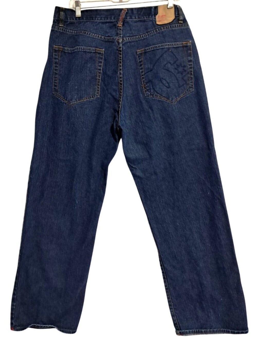 Y2K DC Jeans Mens 36 (34) Loose Baggy Skater Sonar lll Blue Straight Leg Cotton